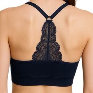 Soma Bralette Women's Size Small Enbliss Racerback Lace Nightfall Navy NWT
